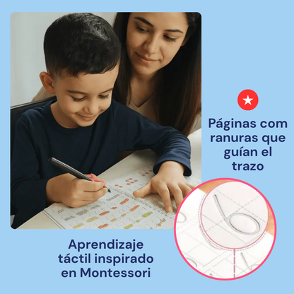 Pack de 4 Cuadernos Mágicos Reutilizables de Caligrafía