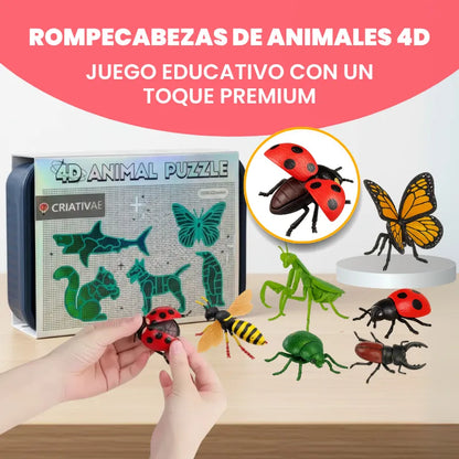 Kit de Rompecabezas 4D de Animales y Insectos