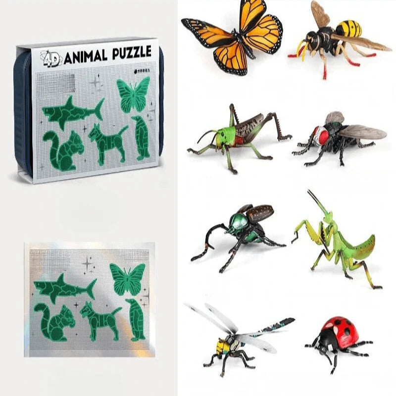 Kit de Rompecabezas 4D de Animales y Insectos