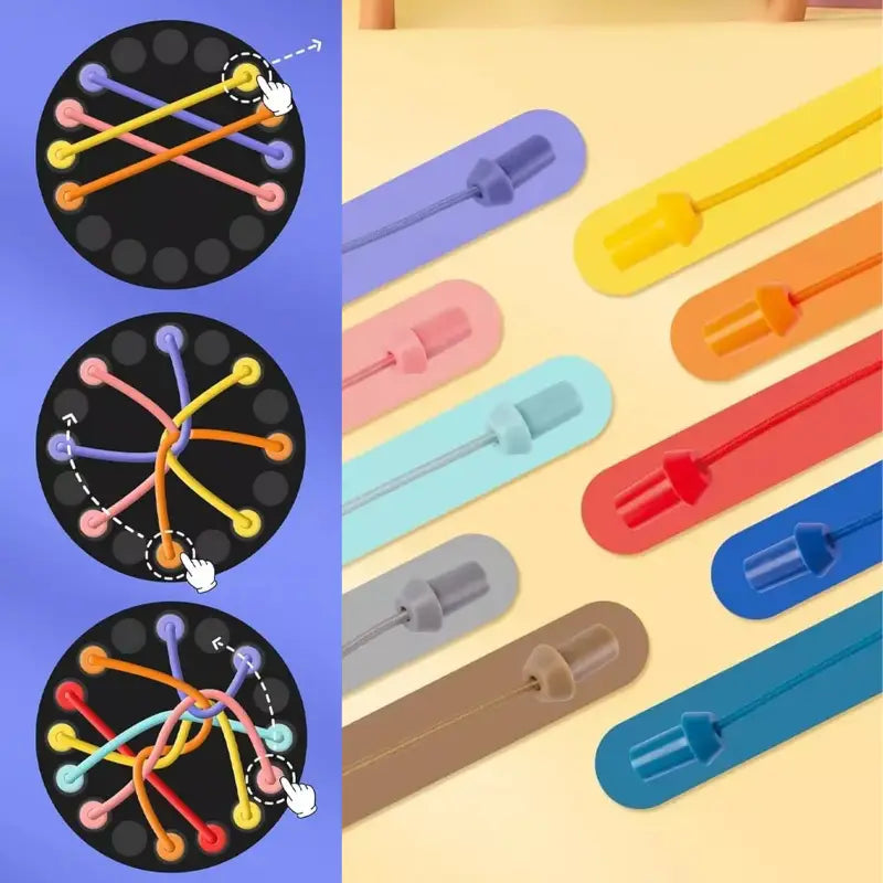 Desafío de Cuerdas de Colores para Lógica y Estrategia