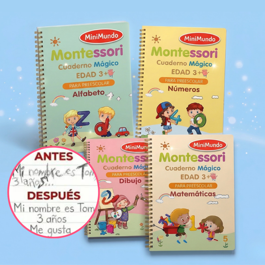 Kit de 4 Cuadernos Mágicos de Caligrafía