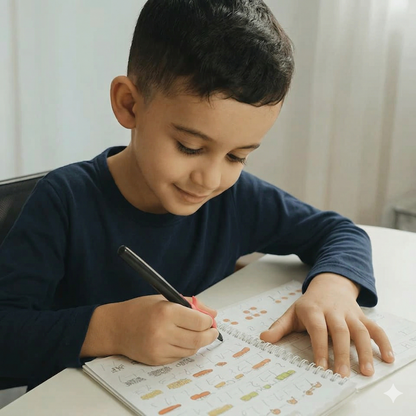 Pack de 4 Cuadernos Mágicos Reutilizables de Caligrafía