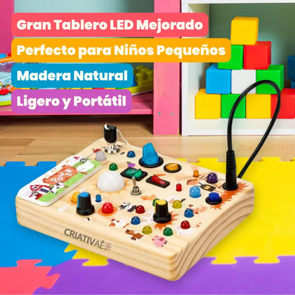 Panel Sensorial Interactivo Busy Board de Madera