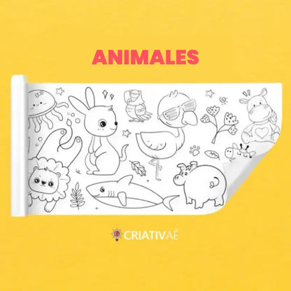 Rollo de Dibujo Infantil con 3 Metros de Creatividad