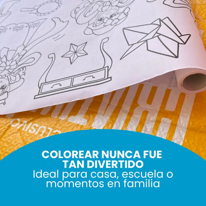 Rollo de Dibujo Infantil con 3 Metros de Creatividad