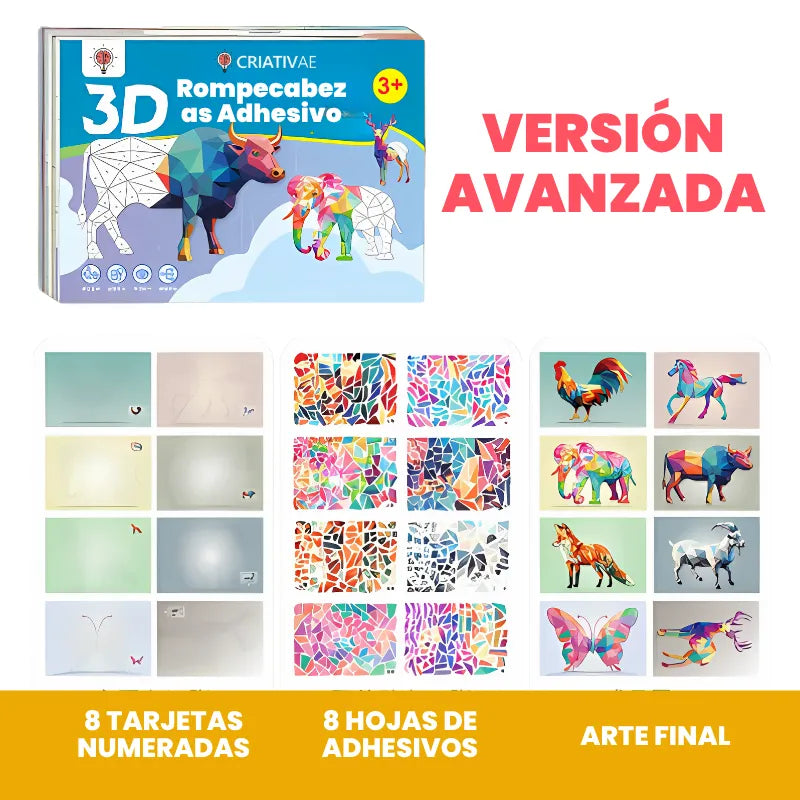 Kit de Arte Educativo 3D Collage Geométrica